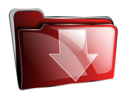 Folder icon red download