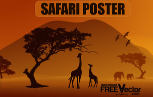 Free Vector Safari Poster